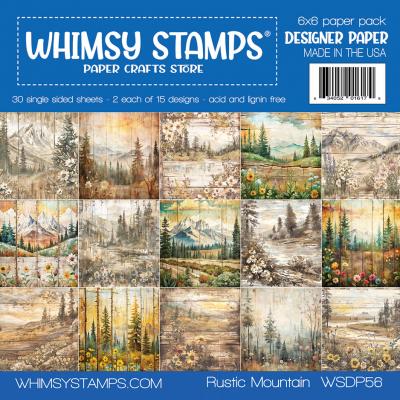 Whimsy Stamps Paper Pad - Rustic Mountain
